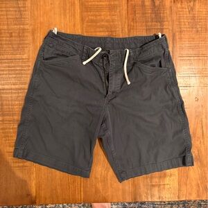 Buck Mason 33 large fit like 34 navy shorts